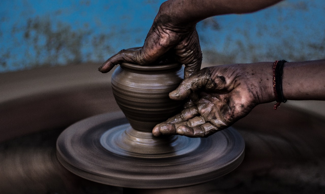 Community hands connected in solidarity